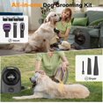 thumbnail image 3 of Vacuum and Pet Dryer, 5-in-1   Kit for Shedding, Low Noise Doggie Hair Blow Dryer, 2.5L Canister for  Vacuum Groomer, Portable Pet Trimmers for Dogs, Purple, 3 of 7