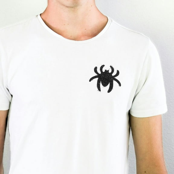 WRITWAA 12pcs Black Spider Non-Woven Fabric Patches for Craft Decoration, Sewing, , Scrapbooking, and Apparel Accessories