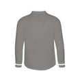 thumbnail image 2 of Mens Solid Oxford Shirt Long Sleeve Dress Shirt Work Casual Button Down Shirts with Pocket Gray XL, 2 of 6