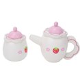 thumbnail image 4 of Teaware Toy, Wooden  Role Play Toy, Tasteless For Kids Baby Pink Teaware, 4 of 8