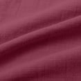 thumbnail image 5 of Nestiefly Cotton Linen Capri Pants for Women Petite Summer Pedal Capris 2026 Elastic High Waist Wide Leg Crop Trouser with Pockets Wine XL, 5 of 7