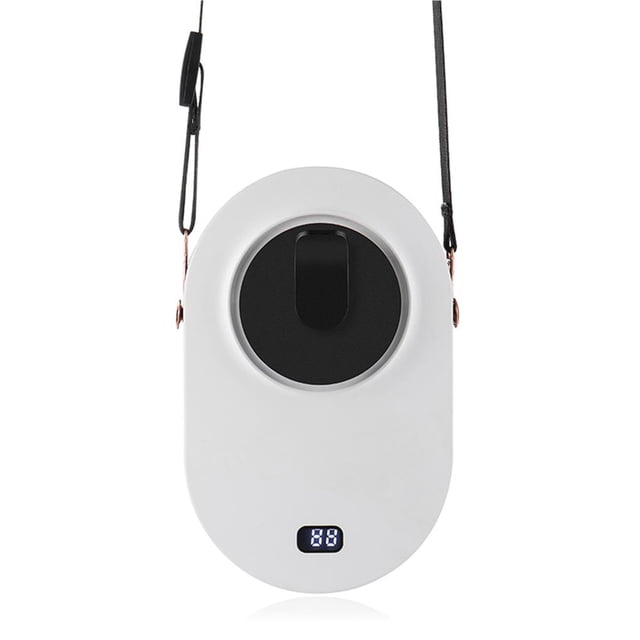 Wosthever Ventilador de carga USB portátil de bajo ruido que cuelga alrededor del ventilador de cuello Ventilador de mano para exteriores para estudiantes Electrodomésticos negro + blanco Wosthever HA023967-02