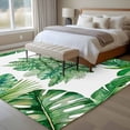 thumbnail image 4 of Monstera Leaves Area Rugs 6'x9', Washable Small Throw Rugs for Kitchen Dining room, Summer Tropical Palm Leaf Botanical Green Indoor Outdoor Rug Non-Slip Low Pile Carpet Runner Reversible Floor Mats, 4 of 8