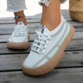 thumbnail image 2 of Breathable Lace Up Platform Casual Walking Shoes Comfortable Lightweight Sneakers for Everyday Wear Women's, 2 of 9