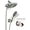 Brushed Nickel, variant on BRIGHT SHOWERS Shower Heads Combo with Rain Fixed Shower Head and Handheld Shower Head, Suction Showerhead Holder, 60 Inch Hose, 2 Spray Settings, Oil-Rubbed Bronze
