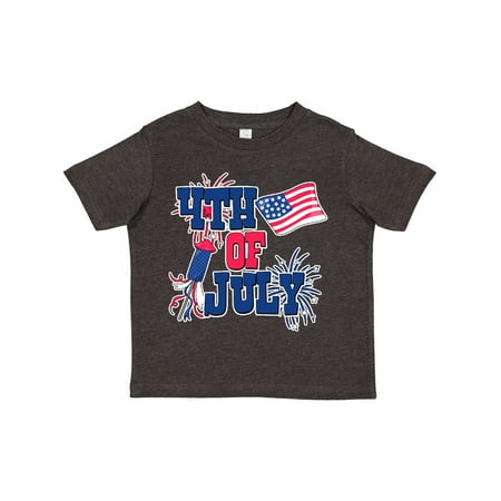 

Inktastic 4th of July with Fireworks American Flag and Rocket Gift Toddler Boy or Toddler Girl T-Shirt