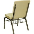 thumbnail image 4 of Flash Furniture HERCULES Series 18.5''W Church Chair in Beige Patterned Fabric with Book Rack - Gold Vein Frame, 4 of 7