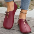 thumbnail image 6 of Miluxas Women Ballet Flats Shoes Low Heels Wide Width Comfortable Slip On Casual Shoes for office Red 7.5(40), 6 of 8