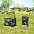 thumbnail image 3 of Outsunny Petit Chariot Pliable et Rabattable, Chariot Utilitaire de Jardin, Noir, 3 of 10