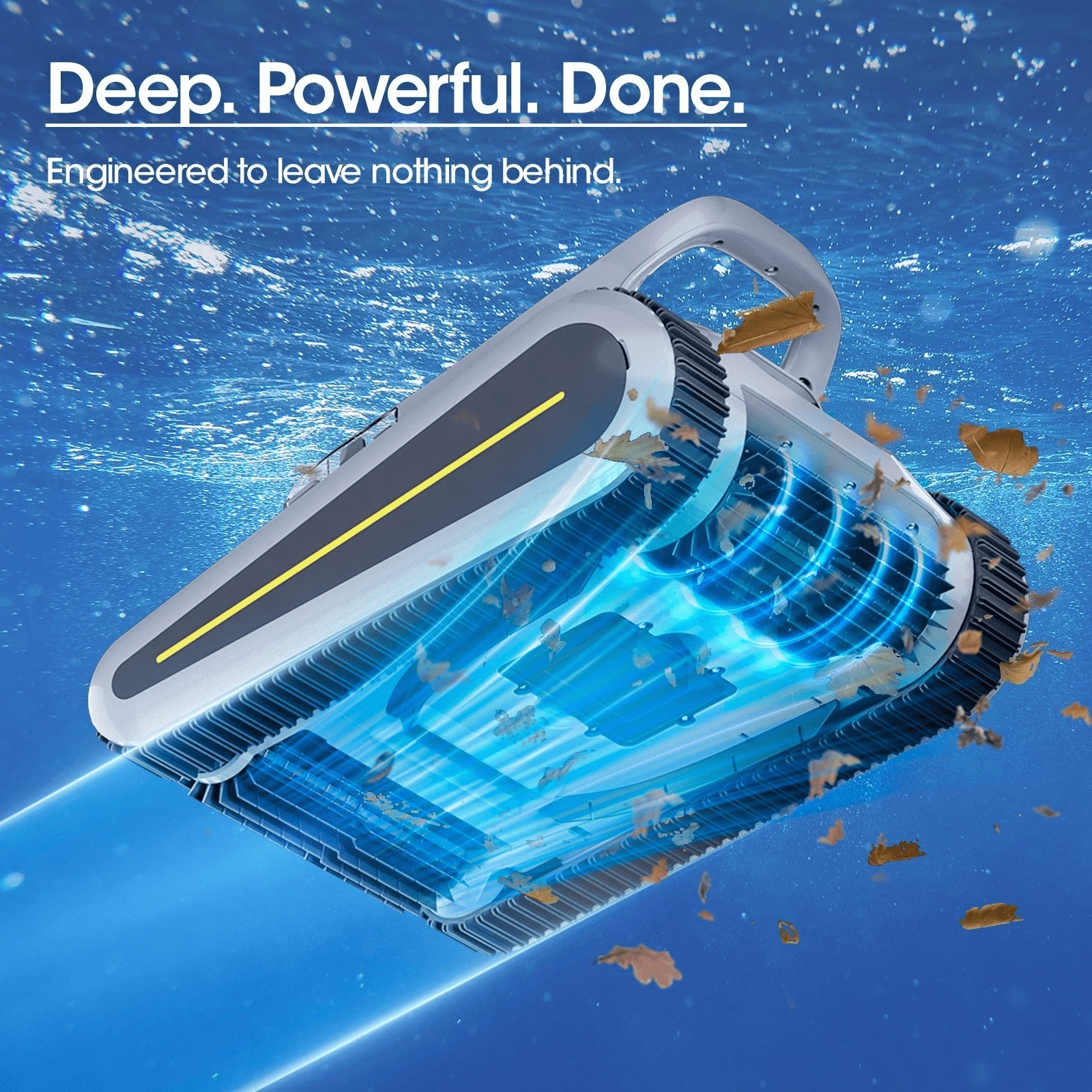 Lodoba Cordless Automatic Pool Vacuum with Long-Lasting Battery, Strong Brushless Suction & Dual-Filter Cleaning for Clear, Sparkling In-Ground or Above-Ground Pools