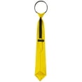 thumbnail image 4 of INSPIRE CHIC Men's Pretied Zipper Ties Solid Color Satin Shine Neckties Formal Casual Gold, 4 of 5