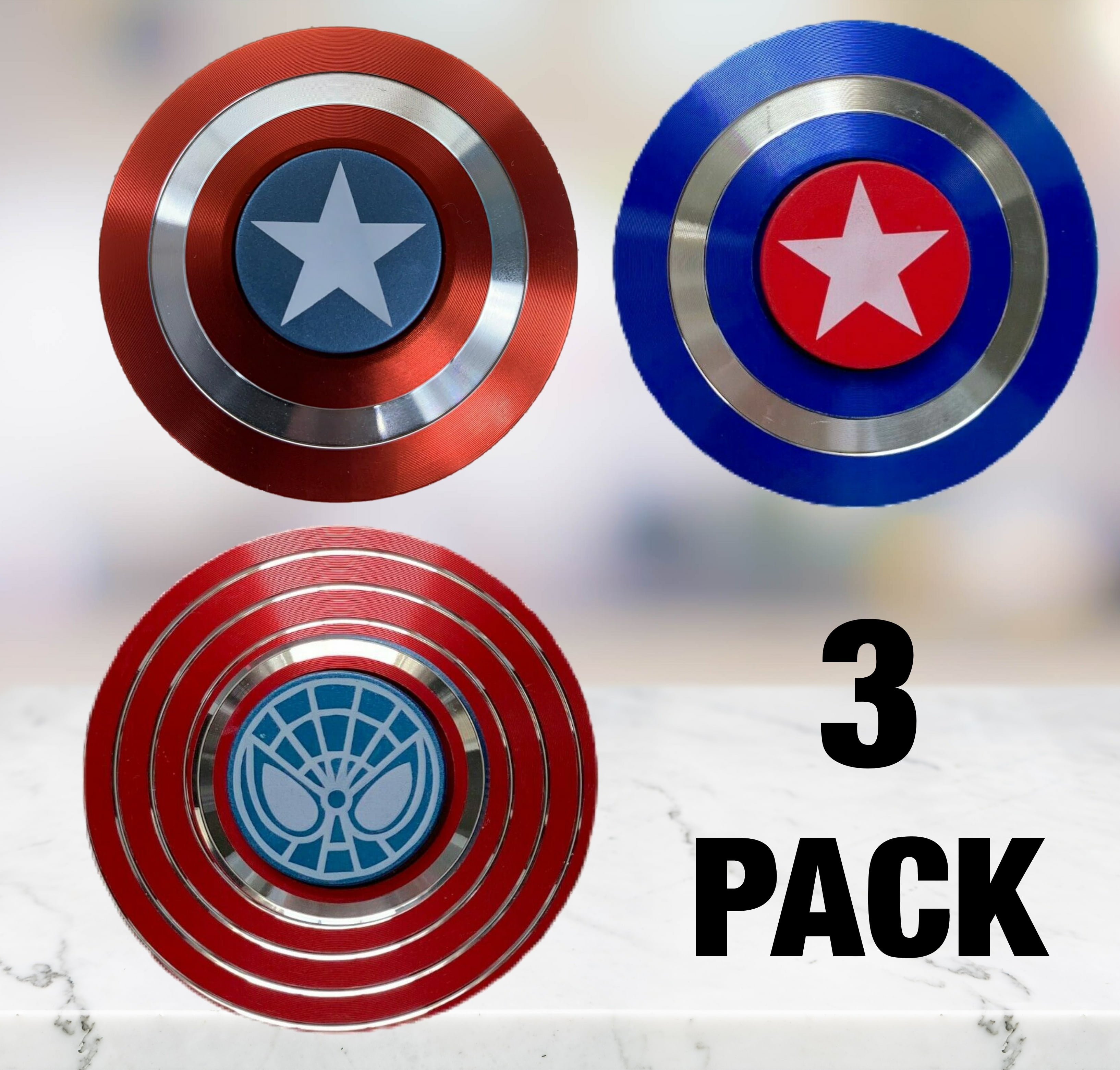 Marvel Captain America Metal Fidget Spinners 