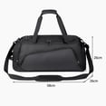 thumbnail image 2 of Bolsa de lona impermeable bolsa de fin de semana portátil con compartimento para zapatos moda para hombres, 2 of 7