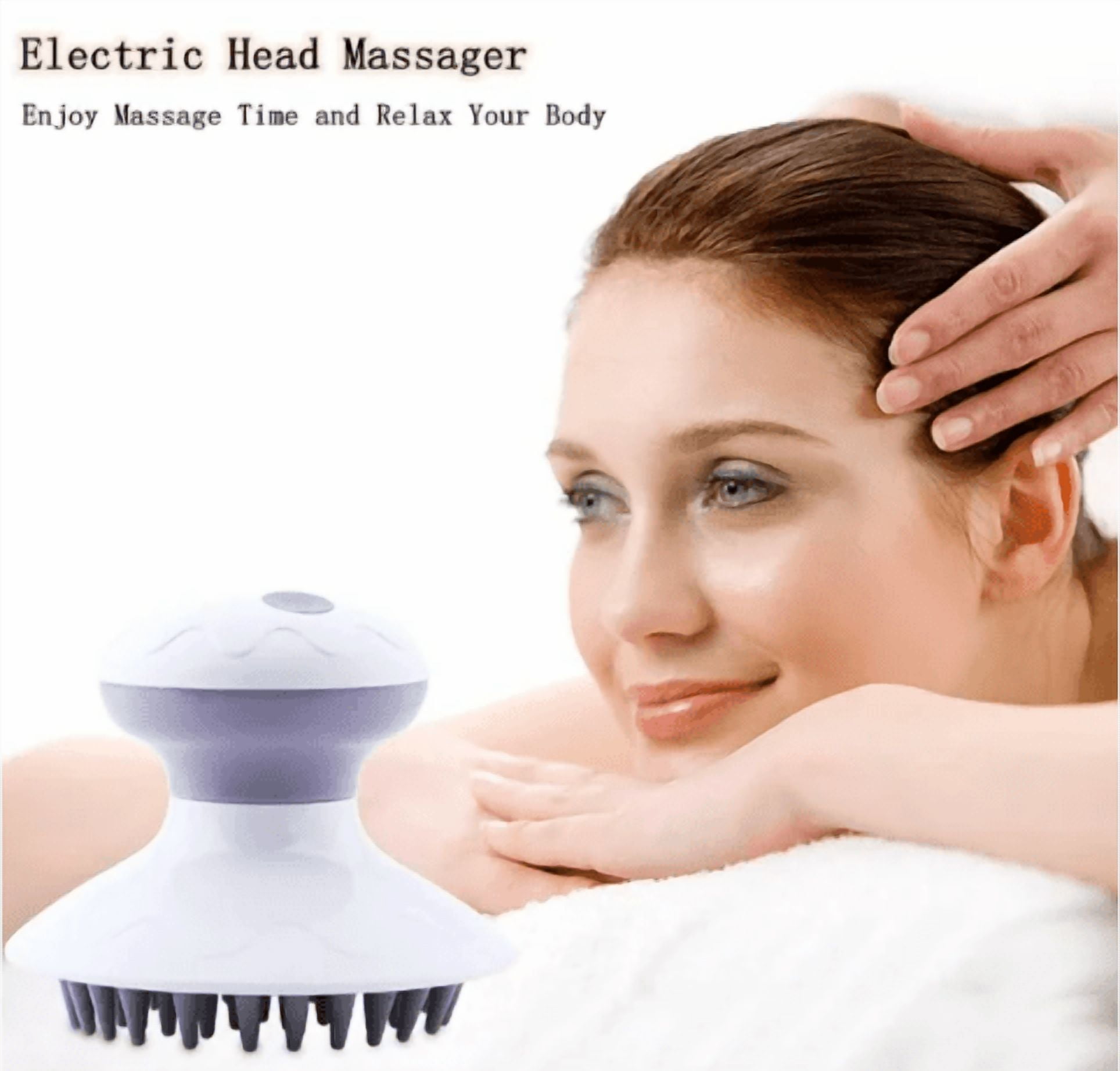 scalp massager vibrating Electric Scalp Massager Handheld 2 Speeds Vibrating Head Massager with 96  Silicone Waterproof Mini Electric Head Massager - Head Massage Instrument,  Head Massager Rechargeable main image 1