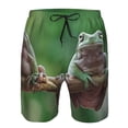 thumbnail image 4 of Naloa Australian White Tree Frog Sitting on Branch Men's Beach Shorts, Surfing shorts, Swim trunks, Quick Dry Swim Trunks for Surfing Beach Fun - X-Large, 4 of 9