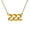 Letter B, variant on Angel Number Necklaces for Women Bubble Digital Pendant 111 222 333 444 555 666 777 888 999 Chain Gold Plated Stainless Steel Dainty Statement Personalized Jewelry Number 111