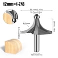 thumbnail image 2 of 1 Pce 12mm Tige Coin Arrondi pour Routeur avec Roulement Coupeur de Tungstène Outils de Menuiserie, Excellente Application Multi-Usage, 2 of 4