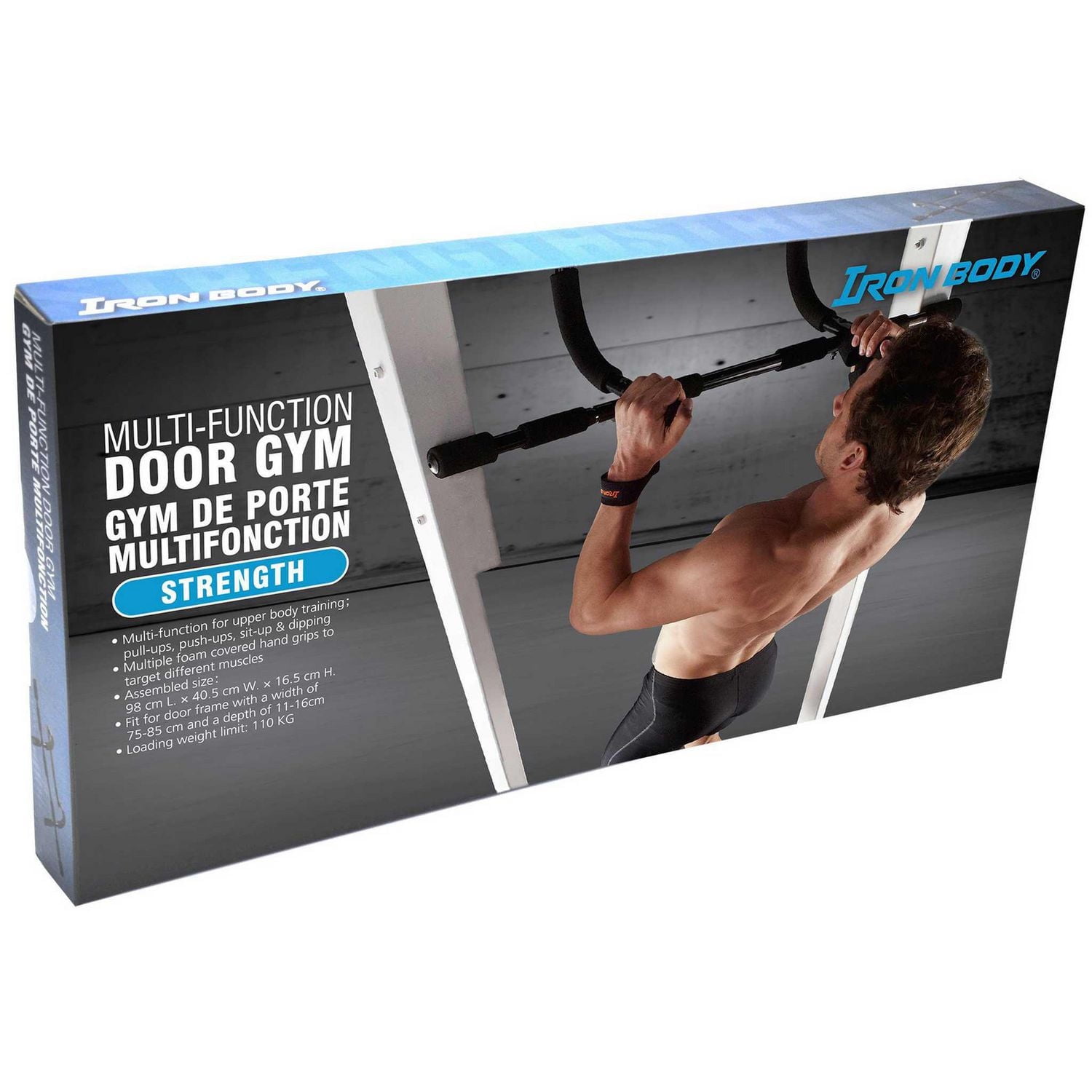 Iron Body Fitness Pull up Bar Door Gym - Total Upper Body Home Workout Trainer