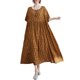 thumbnail image 1 of Vestido, Vestido suelto de mujer con bolsillos Vestido de playa informal de manga corta con estampad Abanopi Tres amarillos, 1 of 7