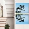 thumbnail image 1 of Bel Arbre Réfléchissant dans le Lac - Art sur Toile Paysage Surdimensionné, 1 of 1