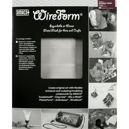 Amaco WireForm 3-Sheet Pack 16" x 20" 1/8" Mesh-Sparkle