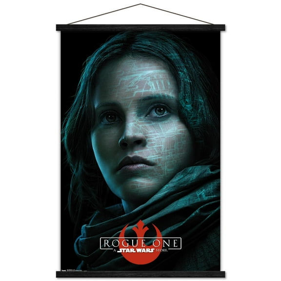 Star Wars: Rogue One - Jyn Wall Poster with Wooden Magnetic Frame, 22.375" x 34"