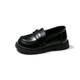 thumbnail image 4 of Miluxas Girl's Loafers Slip On Round Toe Shoes School Uniform Pure Color Dress Shoes for Girls (Toddler/Little Kid/Big Kid) Black 33(33), 4 of 7