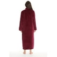thumbnail image 2 of Just Love Plush Zipper Lounger Robe (Wine, 2X), 2 of 2