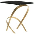 thumbnail image 7 of SAFAVIEH Dovie Gold Leaf Glass Top Side Table, Gold/Black, 7 of 7