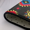 thumbnail image 5 of Vintage Aboriginal Tribe Style Red Rugs Doormat, Non-Slip Machine Washable Carpets Floor Door Mat , 36" x 24", 5 of 7