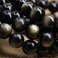 thumbnail image 3 of Angelstones Natural AA Grade Golden Obsidian Genuine Semi-Precious Gemstones Healing 10mm Beaded Stretch Bracelet 7" Unisex, 3 of 4