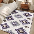 thumbnail image 5 of Purple Aztec Area Rug 3x5 FT, Non Slip Entryway Bedside Carpet, Southwest Boho Abstract Gray Geometric Washable Floor Carpet Indoor Mat Non-Shedding Throw Rug for Dorm Kitchen Home Office, 5 of 9