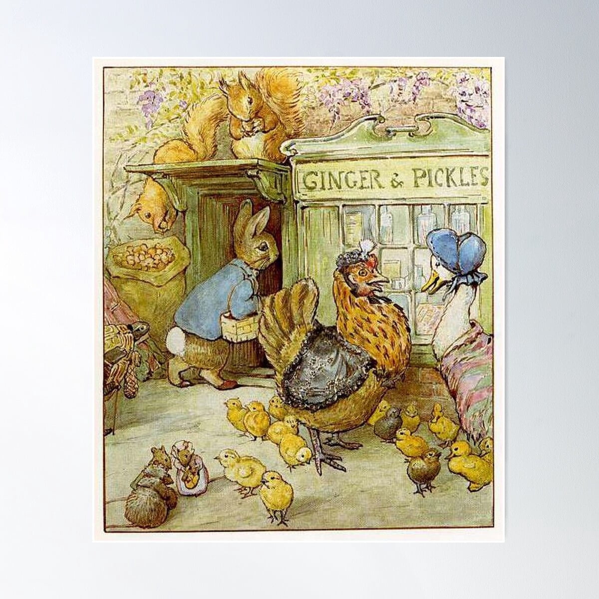 Peter Rabbit Goes Shopping The World Of Beatrix Potter Art Poster Poster Print Only