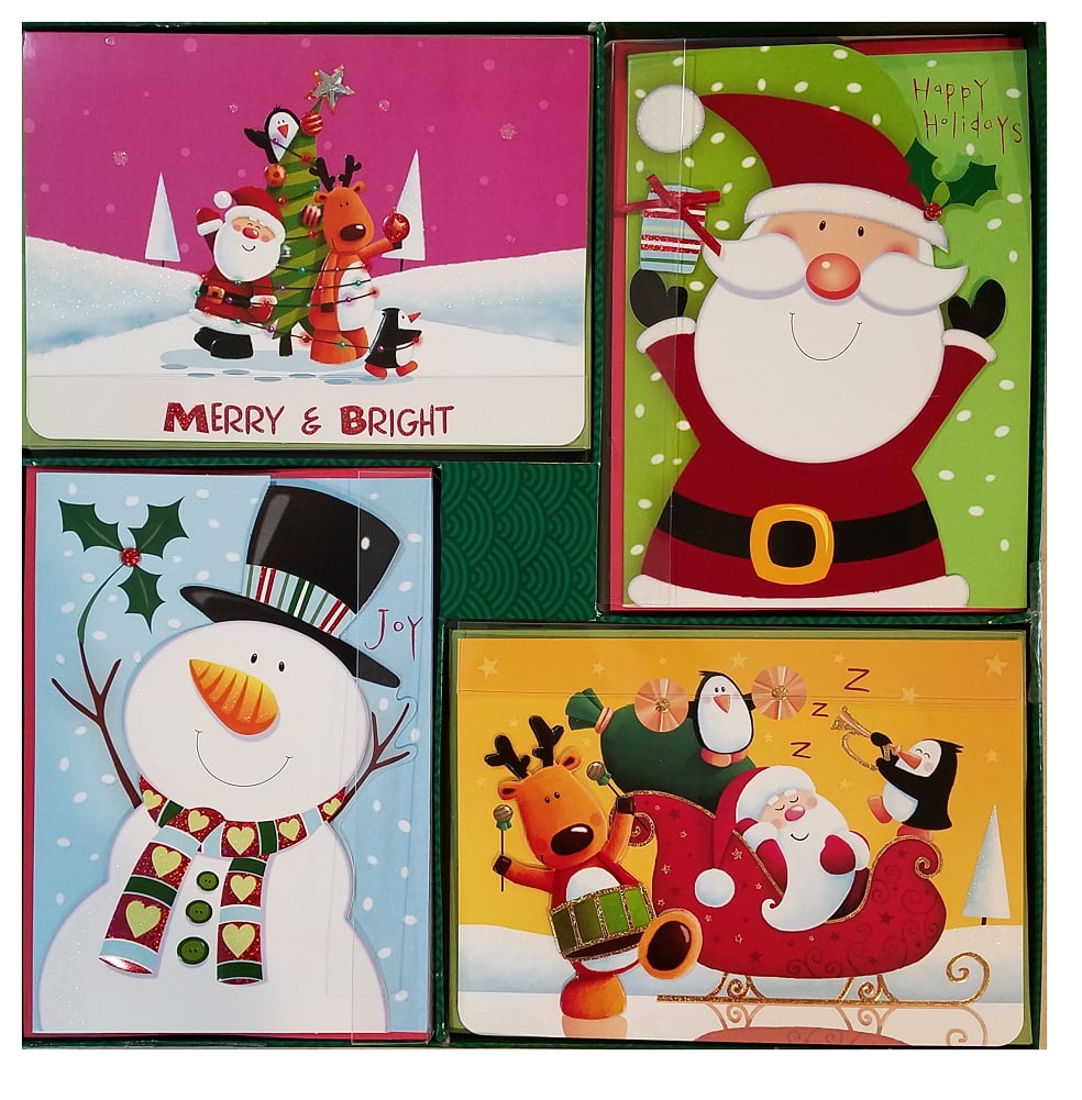 Boxed Set of 15 NIB New Day Paper Joy Snowman Christmas Holiday Cards 