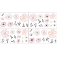 thumbnail image 2 of Pink Watercolor Floral Wall Decal - Set of 4 Sheets by Sweet Jojo Designs, 2 of 4