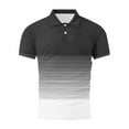 thumbnail image 5 of VgaVtl Muscle Mens Polo Shirt Summer Short Sleeve Shirts for Men Button Black Striped Sports Loose Leisure Shirts, 5 of 5