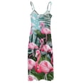 thumbnail image 5 of Flamingo Pattern Sleeveless Dress for Women Clothing Female Women's Summer Skirt, 5 of 7