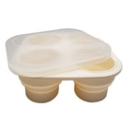 Lulyboo Silicone Foldable and Portable Baby Food Freezer Tray with Lid, White