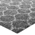 thumbnail image 4 of Modway Solvea 5' x 8' Moroccan Trellis Shag Area Rug in Gray and Ivory, 4 of 7