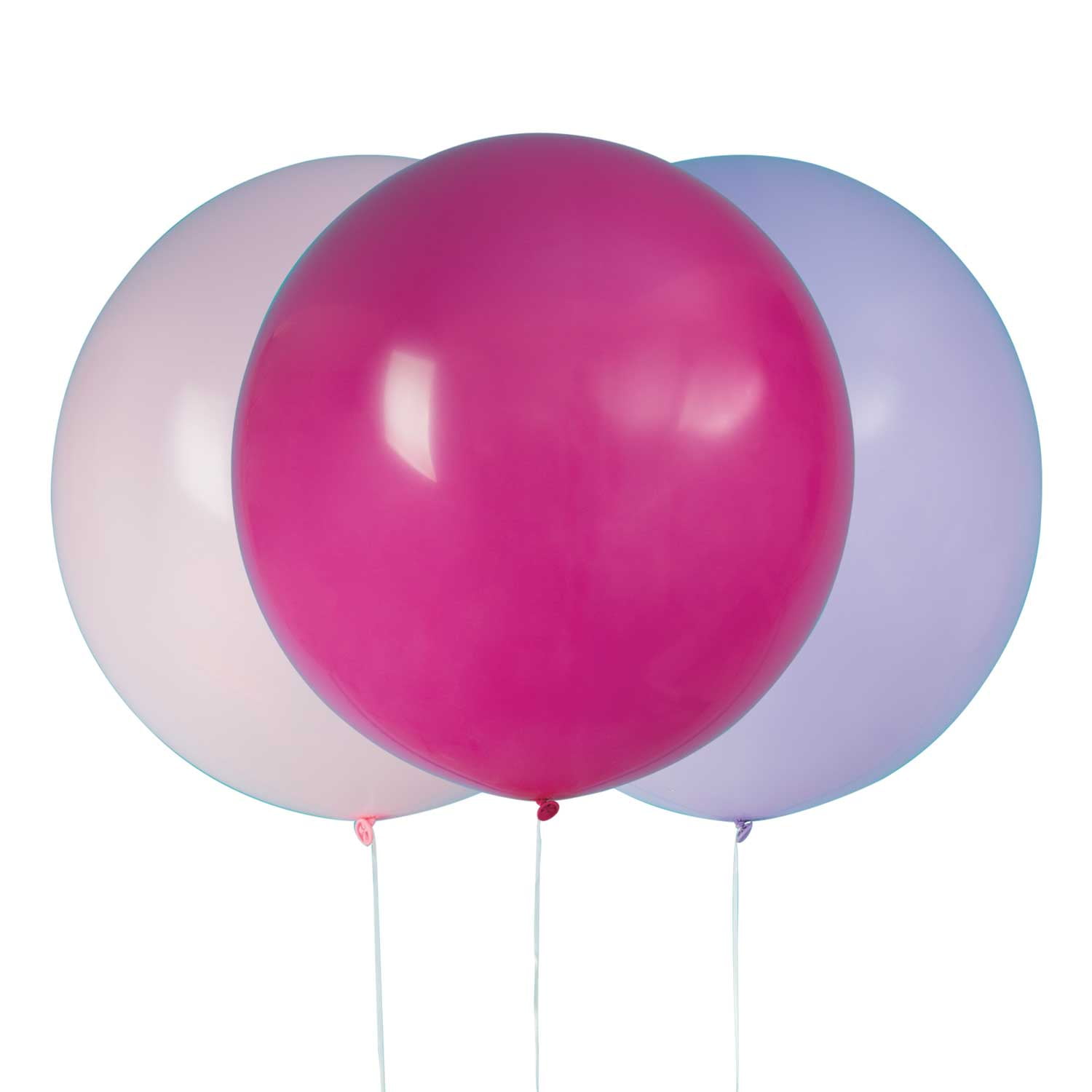 Big Latex Balloons, 24 in, Pink & Purple, 3ct - Walmart.com - Walmart.com