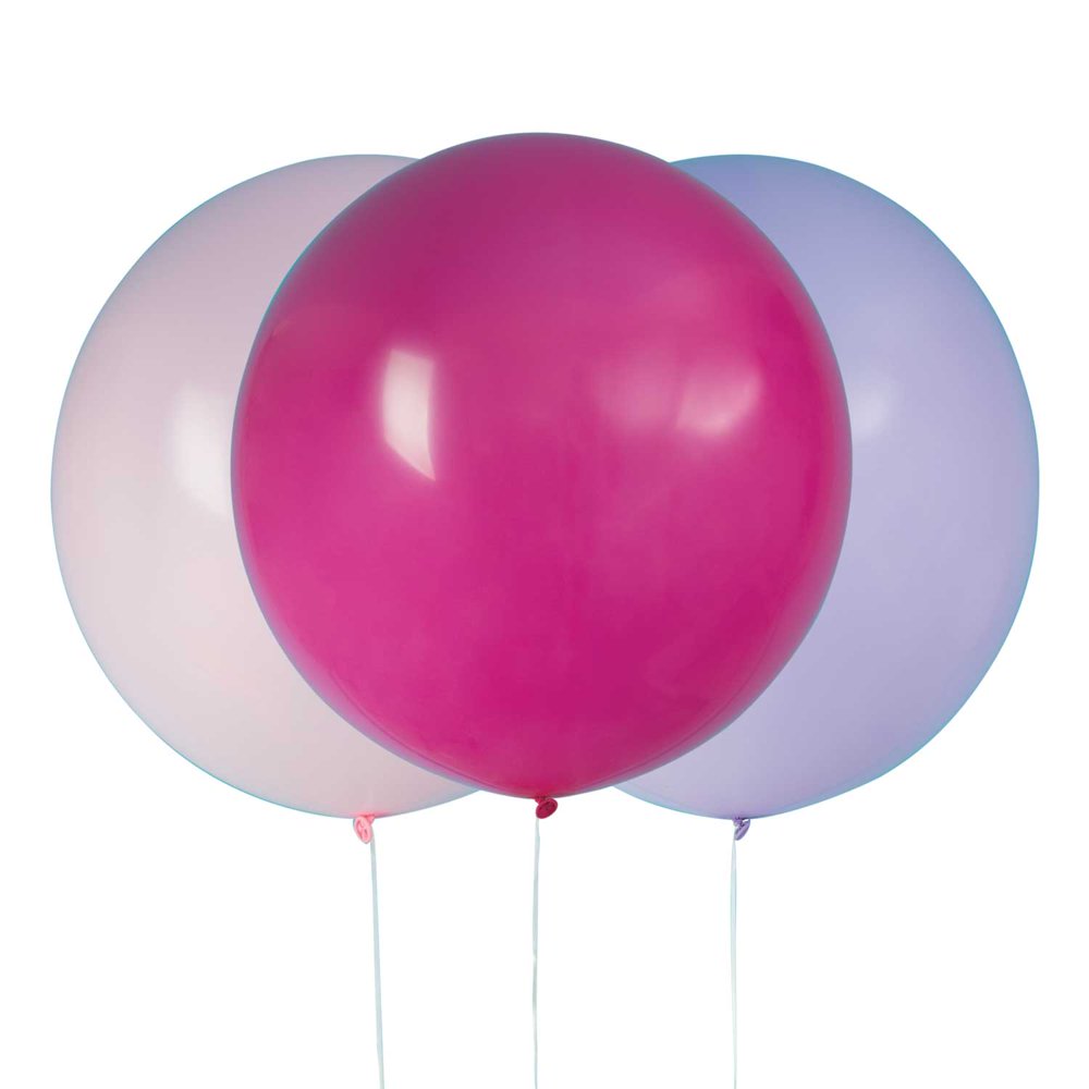 Big Latex Balloons 24 In Pink And Purple 3ct 
