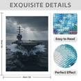 thumbnail image 3 of Diamond Art Kit for Adults, Aircraft Carrier On Ocean Waves Diamond Painting for Adults Beginners, DIY Diamond Art Painting Kits, 5D Diamond Painting Crafts for Home Decor 12x16 Frameless, 3 of 7