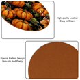 thumbnail image 5 of Thanksgiving Set of 6 Microfiber Leather Round Coasters, 11x11 cm/4.3x4.3 in, Cute and Durable Drink Mats for Home and Office, 5 of 6