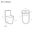 thumbnail image 6 of St. Tropez One-Piece 10" Rough-in 1.1/1.6 GPF Dual Top Vortex Flush Elongated Toilet in Matte White, 6 of 11