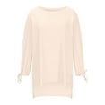 thumbnail image 6 of Beige Women's Long Sleeve T-shirt, Women'S Fashionable Casual Round Neck Top Long Sleeve T Shirt,Women's Long sleeve T-shirt XXL, 6 of 7