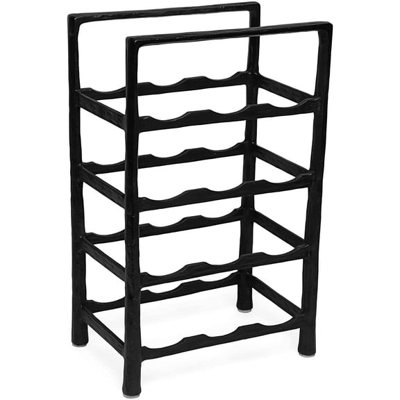 BirdRock Home Wine Rack - Metal Free Standing Stand - Kitchen - Black - Vertical Shelf Storage Cabinet - Holder (12 Bottle)