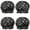 Occult Halloween Pattern, variant on Shower Caps,Occult Halloween Pattern Waterproof Shower Cap for Women 4 Pieces,Double Reusable Hair Cover for Shower PEVA Elastic Stretch Hem