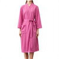 Women Water Absorption Bath Robe Solid Waffle Bathrobe Spa Solid Waffle Bathrobe; Home Dress Nightgown