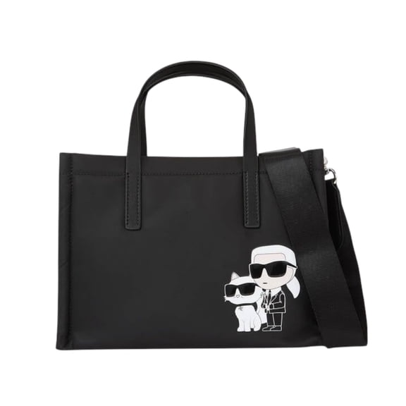 Bolsa Tote Small Karl Lagerfeld Nylon Ikon Black