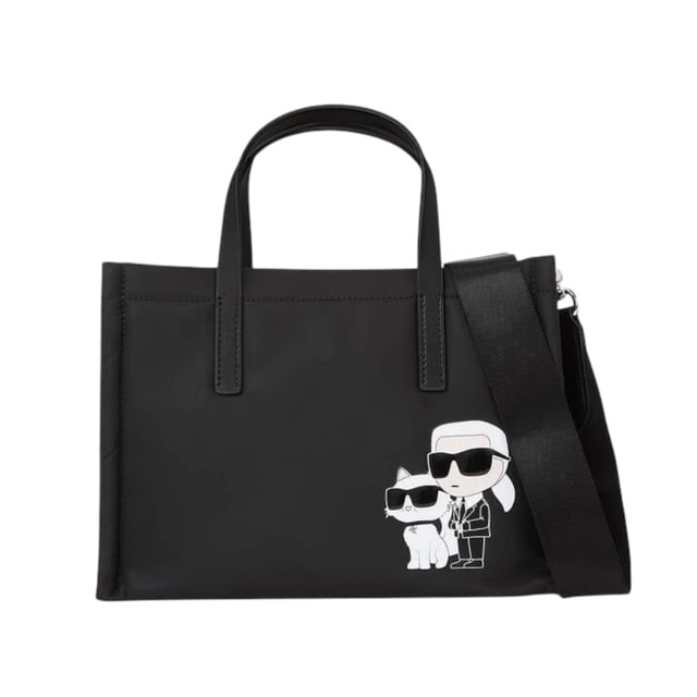 Bolsa Tote Small Karl Lagerfeld Nylon Ikon Black